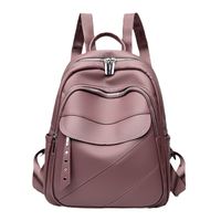 Waterproof Solid Color Holiday School Daily Women's Backpack main image 2