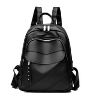 Waterproof Solid Color Holiday School Daily Women's Backpack main image video