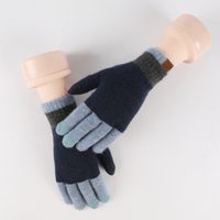 Frau Retro Plaid Wolle Handschuhe 1 Paar sku image 14