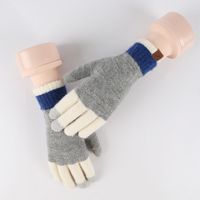 Women's Retro Plaid Wool Gloves 1 Pair sku image 13