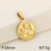 1 Pieza Acero Titanio Chapados en oro de 18k Humano Estilo Simple Colgante sku image 4