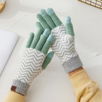Frau Retro Plaid Wolle Handschuhe 1 Paar sku image 15