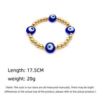 Modern Style Devil's Eye 18k Gold Plated Glass Copper Wholesale Bracelets main image 8