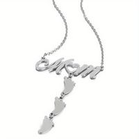 Mama Simple Style Letter Footprint Stainless Steel Plating 18k Gold Plated Pendant Necklace main image 9