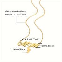Mama Einfacher Stil Brief Fußabdruck Rostfreier Stahl Überzug 18 Karat Vergoldet Halskette Mit Anhänger main image 2