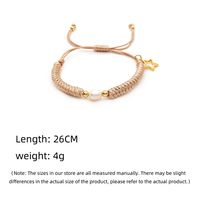 Ig Style Bohemian Star Freshwater Pearl Wax Rope Plating 18k Gold Plated Women's Bracelets main image 2