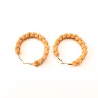 1 Pair Casual Twist Plating Stainless Steel Cotton Gold Plated Hoop Earrings sku image 8