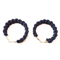 1 Pair Casual Twist Plating Stainless Steel Cotton Gold Plated Hoop Earrings sku image 9