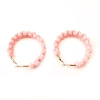 1 Pair Casual Twist Plating Stainless Steel Cotton Gold Plated Hoop Earrings sku image 17