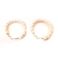 1 Pair Casual Twist Plating Stainless Steel Cotton Gold Plated Hoop Earrings sku image 19