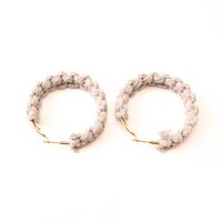 1 Pair Casual Twist Plating Stainless Steel Cotton Gold Plated Hoop Earrings sku image 24