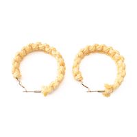 1 Pair Casual Twist Plating Stainless Steel Cotton Gold Plated Hoop Earrings sku image 30