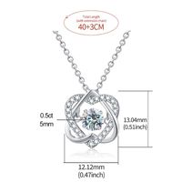 Lässig Herzform Einfarbig Sterling Silber Gra Überzug Inlay Moissanit Weißgold Plattiert Halskette Mit Anhänger main image 2