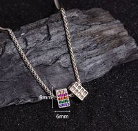 Simple Style Rectangle Copper Inlay Zircon Necklace main image 2