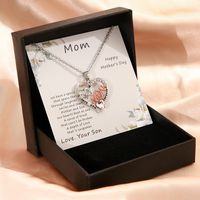 Sweet Shiny Human Heart Shape Crown Copper Plating Inlay Zircon 18k Gold Plated Pendant Necklace sku image 4