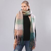Women's Sweet Color Block Polyester Scarf sku image 28