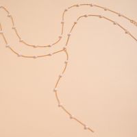 Moderner Stil Glänzend Runden Stern Imitationsperle Kupfer Perlen Überzug 18 Karat Vergoldet Halskette Mit Anhänger Halskette main image 7