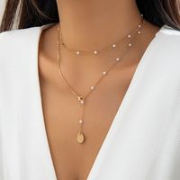 Modern Style Shiny Round Star Imitation Pearl Copper Beaded Plating 18k Gold Plated Pendant Necklace Necklace main image 4