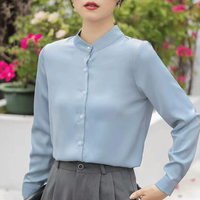 Women's Blouse Long Sleeve Blouses Elegant Solid Color main image 7