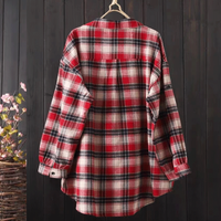 Women's Blouse Long Sleeve Blouses Casual Simple Style Plaid main image 6