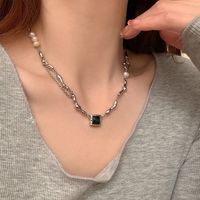 Elegante Forma De Corazón Perla De Imitación Aleación Con Cuentas Enchapado Embutido Diamantes De Imitación Perla Mujeres Collar Colgante sku image 49