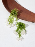 1 Pair Elegant Streetwear Flower Arylic Drop Earrings main image 4