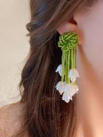 1 Pair Elegant Streetwear Flower Arylic Drop Earrings main image 1
