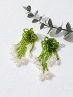 1 Pair Elegant Streetwear Flower Arylic Drop Earrings sku image 1