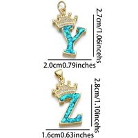 1 Piece Basic Letter Copper Plating Inlay Jewelry Accessories main image 10