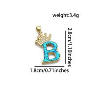 1 Piece Basic Letter Copper Plating Inlay Jewelry Accessories sku image 2