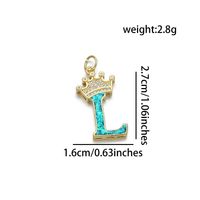 1 Piece Basic Letter Copper Plating Inlay Jewelry Accessories sku image 12