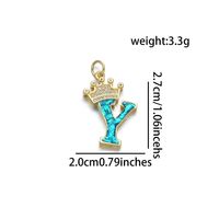 1 Piece Basic Letter Copper Plating Inlay Jewelry Accessories sku image 25