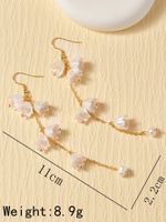1 Pair Elegant Simple Style Flower Inlay Alloy Artificial Crystal Drop Earrings main image 4