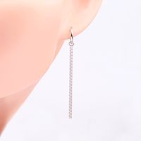 1 Pair French Style Tassel Sterling Silver Earrings main image 6