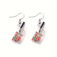 1 Pair Cute Drink Resin Drop Earrings main image 4