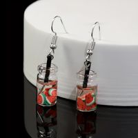 1 Pair Cute Drink Resin Drop Earrings main image 1