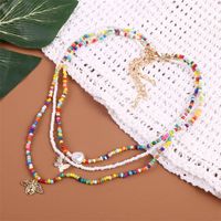 Casual Vacation Bee Butterfly Alloy Beaded Plating Women's Pendant Necklace main image 5