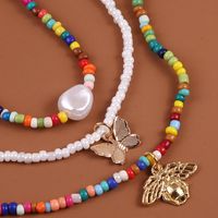 Casual Vacation Bee Butterfly Alloy Beaded Plating Women's Pendant Necklace main image 6