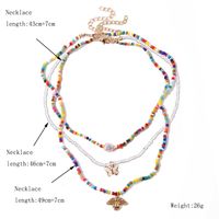Casual Vacation Bee Butterfly Alloy Beaded Plating Women's Pendant Necklace main image 7