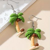 1 Pair Cute Coconut Tree Resin Drop Earrings main image 3