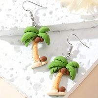 1 Pair Cute Coconut Tree Resin Drop Earrings main image 2