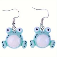 1 Pair Cute Frog Resin Drop Earrings sku image 4