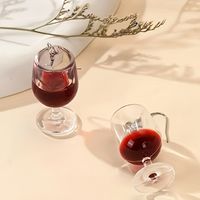 1 Pair Cute Wine Glass Resin Drop Earrings main image 3