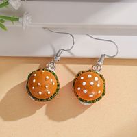 1 Pair Cute Hamburger Resin Drop Earrings main image 4