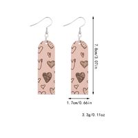 1 Pair Simple Style Heart Shape Wood Drop Earrings sku image 2