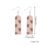 1 Pair Simple Style Heart Shape Wood Drop Earrings sku image 3