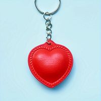 غير رسمي شكل القلب جلد غير حقيقي قلادة حقيبة سلسلة مفاتيح sku image 2