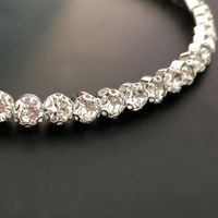 Élégant Dame Couleur Unie Plaqué Argent Zircon Alliage De Gros Collier main image 4