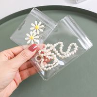 20 Pieces Simple Style Transparent PET Jewelry Packaging Bags main image 1
