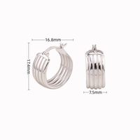 1 Pair Basic Round Plating Sterling Silver Earrings main image 4